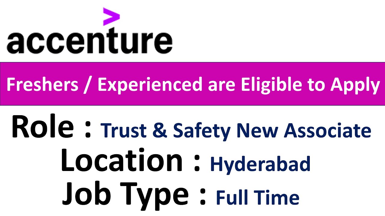 Accenture Trust & Safety New Associate Job