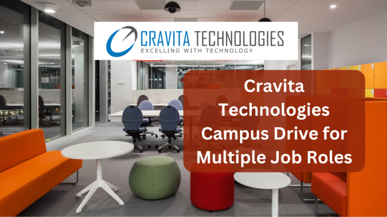 Cravita Technologies Campus Drive for Multiple Job Roles