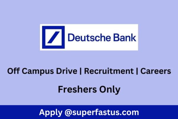 Deutsche Bank hiring freshers for 3 new job position - Apply Now