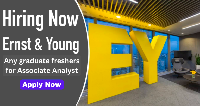 EY Global hiring any graduate freshers for Associate Analyst