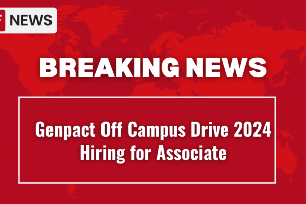 Genpact Off Campus Drive 2024 Hiring for Associate