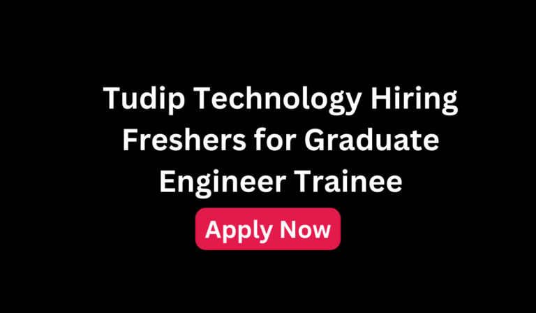 Tudip Technology Hiring Freshers for Graduate Engineer Trainee