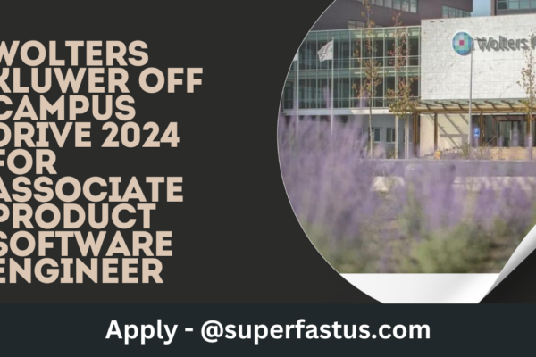 Wolters Kluwer Off Campus Drive 2024 for Associate Product Software Engineer