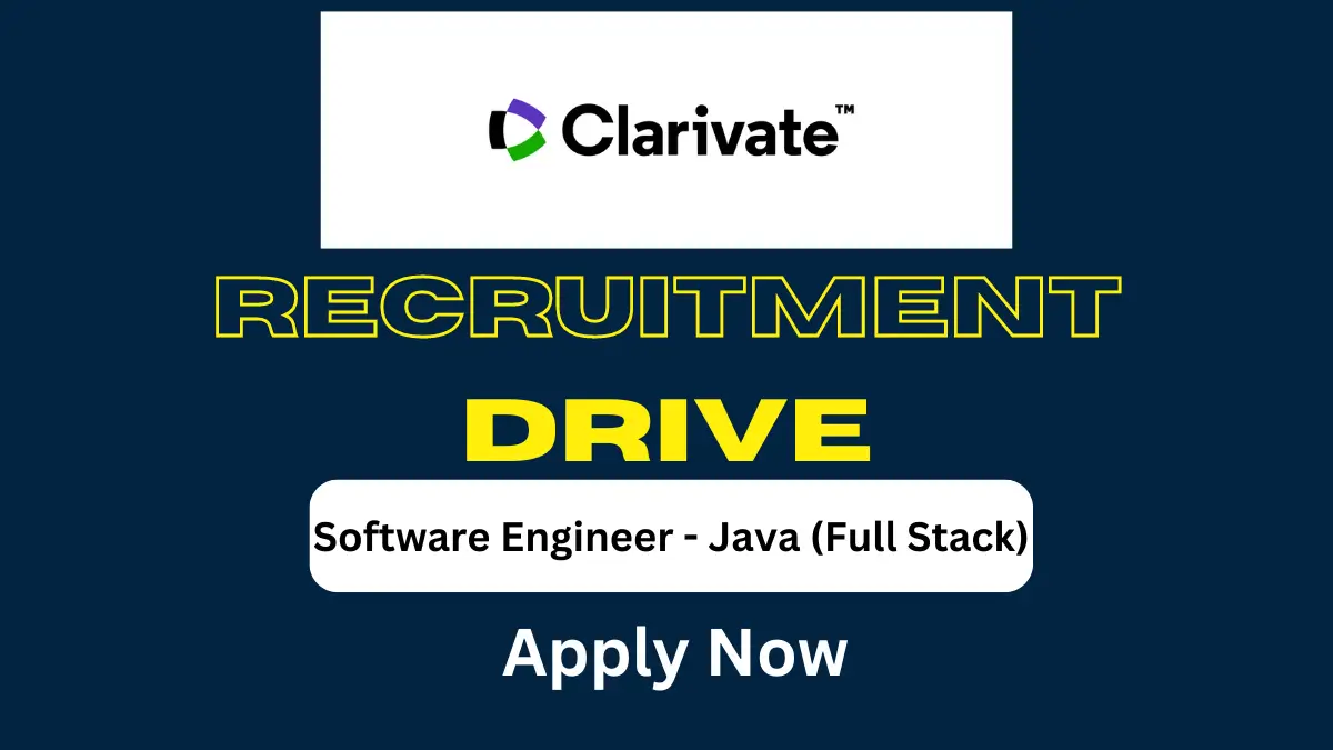 Clarivate Hiring Software Engineer