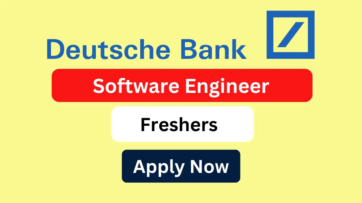 Deutsche Bank Freshers Job Opening for Software Engineer