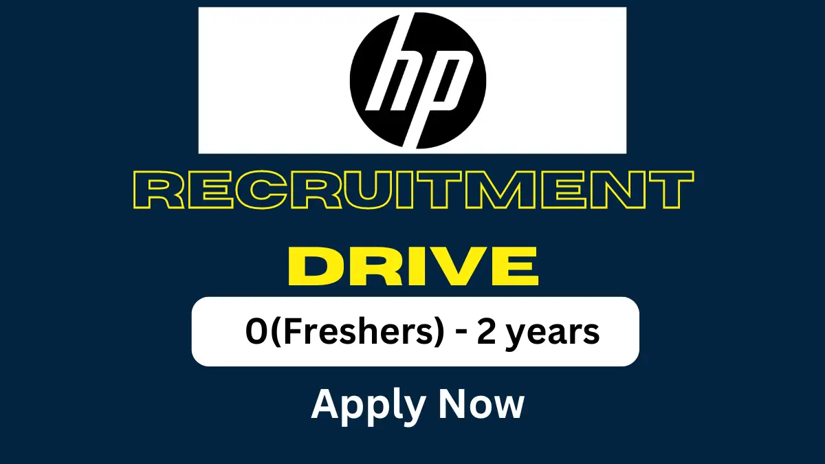 HP Freshers Job Opening for Software Developer