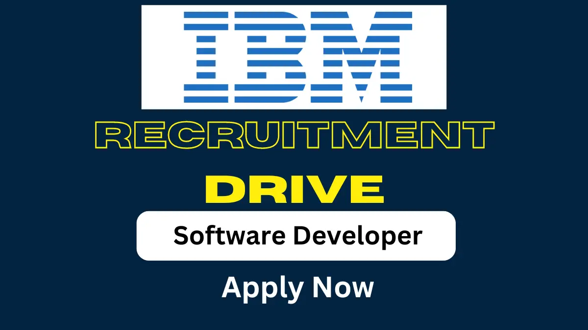 IBM Freshers Hiring for Software Developer