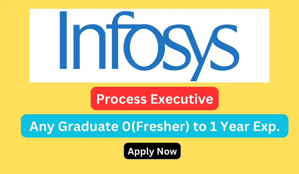 Infosys Freshers Opening for Process Executive