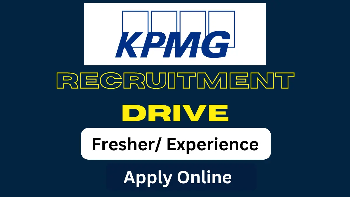 KPMG Freshers Opening for Analyst