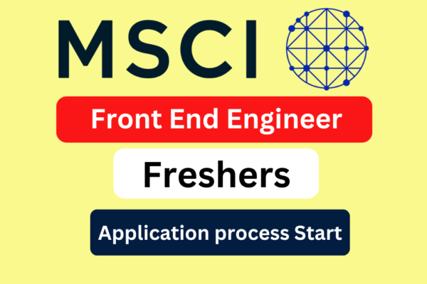 MSCI Hiring Freshers for Front End Engineer