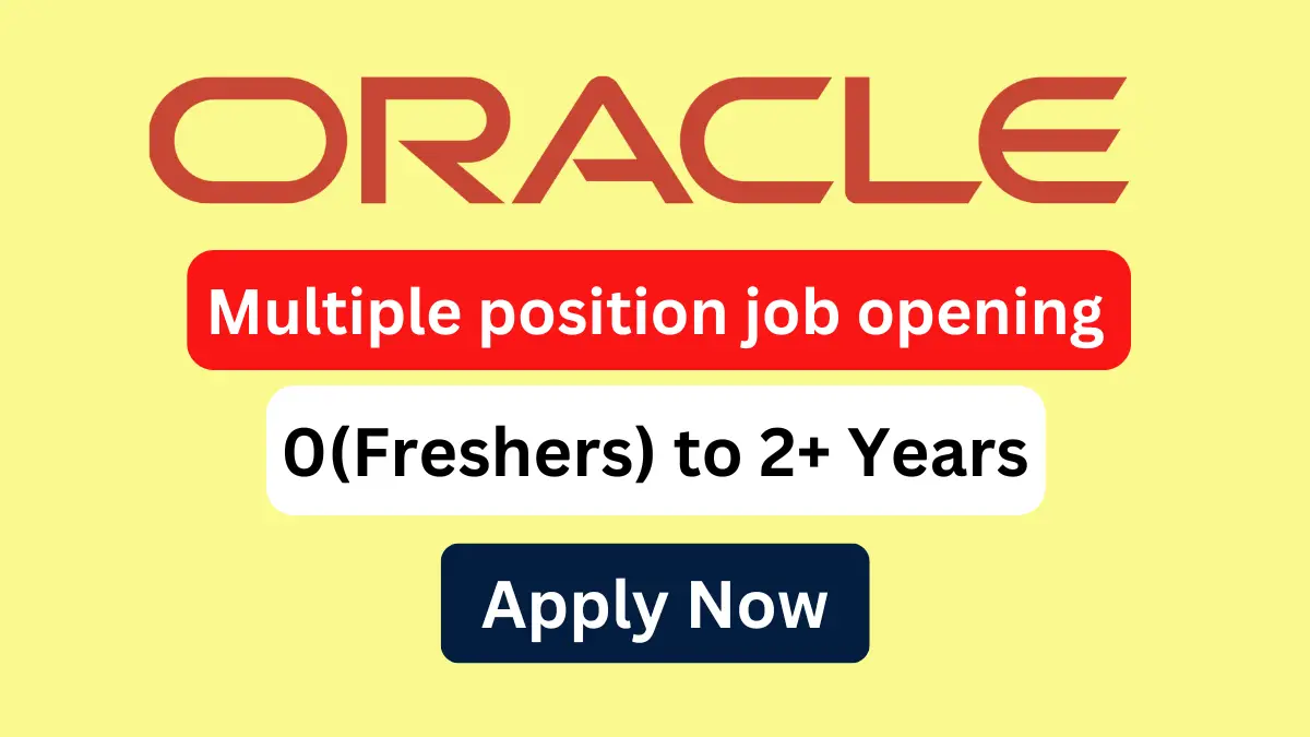 Oracle Hiring for Multiple Job Positions