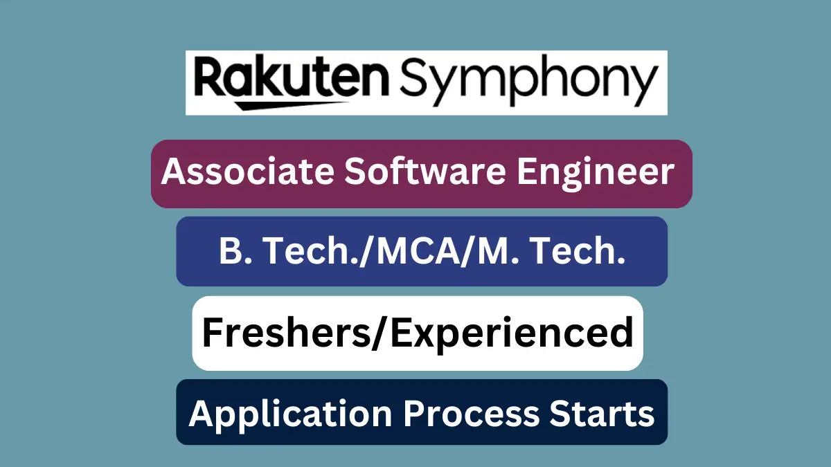 Rakuten Symphony Freshers Job Opening for Associate Software Engineer