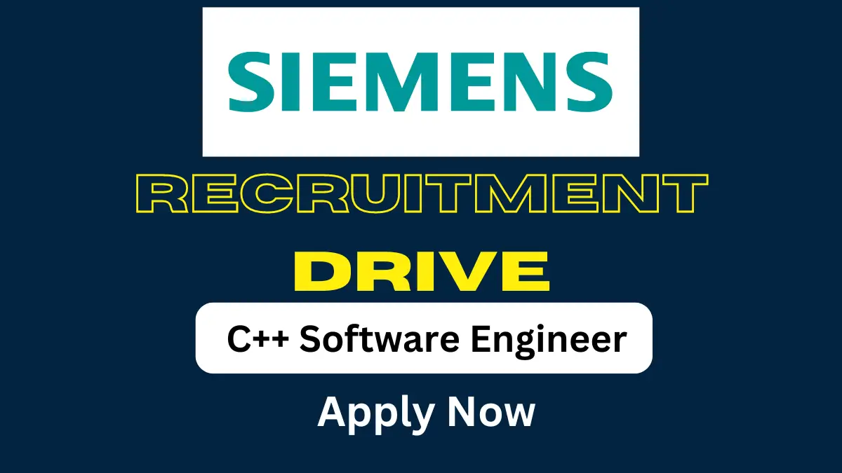 Software Engineer Job Opening in Siemens